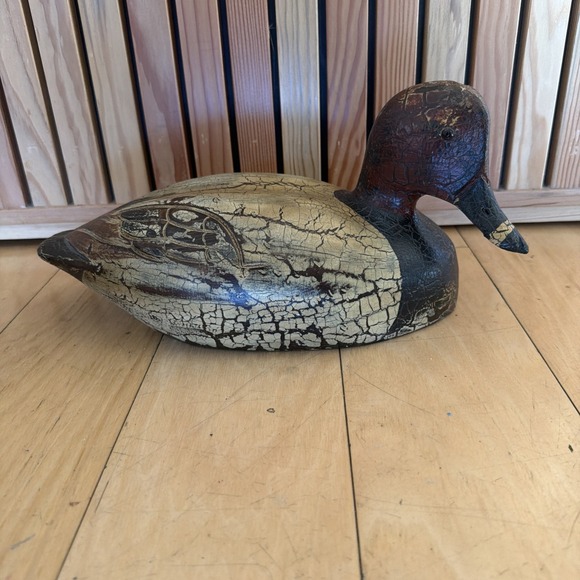 Vintage Signed Kyle Jr & Tom Tabor Signed Mallard Duck Decoy 14